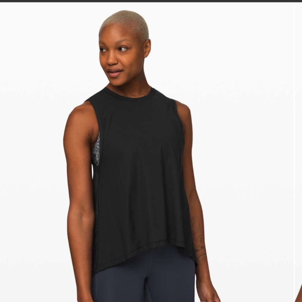 Lululemon Black Sleeveless, Open Back Tank Top